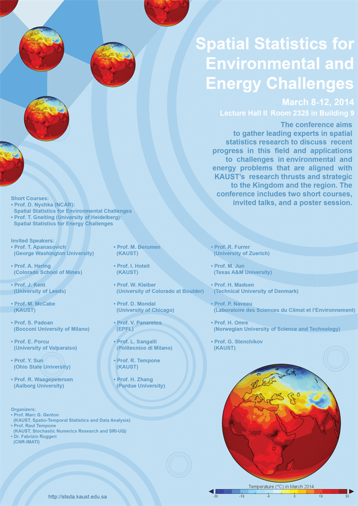 Conference on Spatial Statistics for Environmental and Energy Challenges